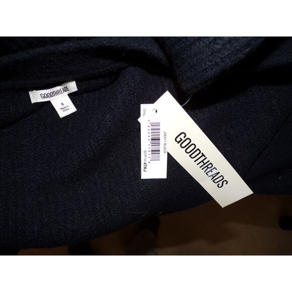 Amazon Goodthreads Black Ribbed Long Cardigan Sweater NWOT Size S - Picture 3 of 3
